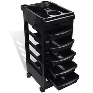 vidaXL Chariot en plastique pour salon de coiffure avec roues