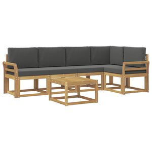 vidaXL Ensemble de canap&eacute;s d'ext&eacute;rieur 6 pcs Blanc et anthracite