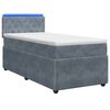 vidaXL Lit boxspring avec matelas Gris fonc&eacute; 90 x 190 cm Velours