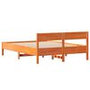 vidaXL Cadre de lit sans matelas cire marron 140x190cm bois pin massif