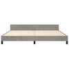 vidaXL Cadre de lit sans matelas gris clair 200x200 cm velours