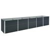vidaXL Lit sur&eacute;lev&eacute; de jardin Acier galvanis&eacute; 400x80x45 cm Anthracite