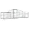 vidaXL Panier de gabions arqu&eacute; 200x50x40/60 cm Fer galvanis&eacute;