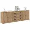 vidaXL Buffets avec tiroir 3 pcs Ch&ecirc;ne artisanal 70 x 35,5 x 67,5 cm