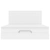 VidaXL Cadre de lit ottoman avec matelas blanc 160x200 cm similicuir