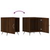 vidaXL Tables de chevet 2pcs ch&ecirc;ne marron 40x40x50cm bois d'ing&eacute;nierie