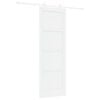 vidaXL Porte coulissante 73,5 x 211 cm Bois d'ing&eacute;nierie Blanc