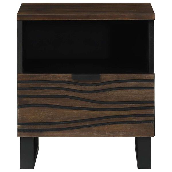 vidaXL Cabinet de chevet Noyer 40 x 33 x 46 cm Bois d'acacia massif