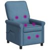 vidaXL Fauteuil de massage inclinable Bleu 69 x 95 x 101 cm Tissu