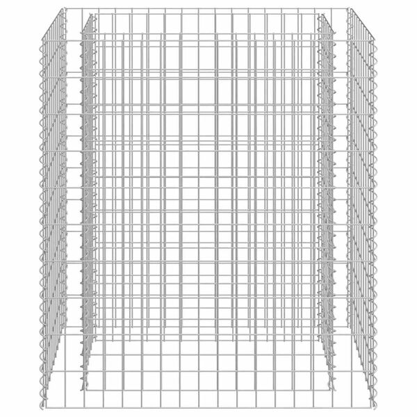 vidaXL Lit sur&eacute;lev&eacute; &agrave; gabion Acier galvanis&eacute; 90x50x100 cm