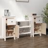 vidaXL Buffets 2 pcs blanc 40x35x80 cm bois massif de pin