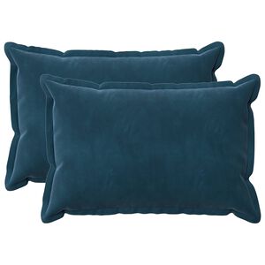 vidaXL Coussin avec oreiller HOUTEN 2 pc Bleu Fl&oslash;jl