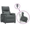 vidaXL Fauteuil Gris foncé Tissu