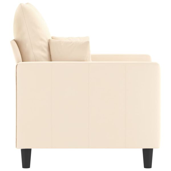 vidaXL Fauteuil Cr&egrave;me 60 cm Velours