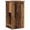 vidaXL Support de tour d'ordinateur avec tiroir vieux bois 35x45x77 cm