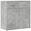 vidaXL Buffets 2 pcs gris béton 79x38x80 cm bois d'ingénierie