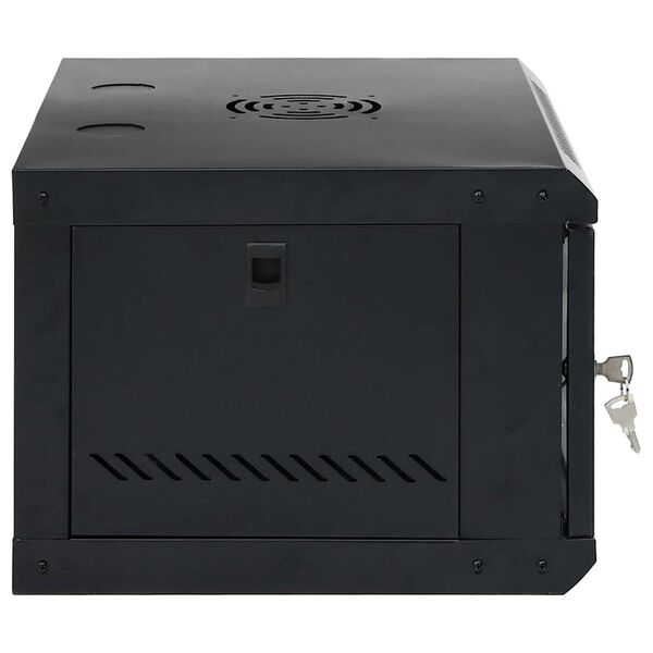 vidaXL Armoire r&eacute;seau avec stockage Noir 53 x 45 x 30 cm Acier