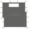 vidaXL Parois lat&eacute;rales de belv&eacute;d&egrave;re avec fen&ecirc;tres 2 pcs Anthracite