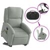 vidaXL Fauteuil inclinable de massage &eacute;lectrique gris clair velours