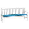 vidaXL Coussin de banc de jardin bleu 180x50x3 cm tissu oxford