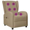 vidaXL Fauteuil de massage &eacute;lectrique &agrave; oreilles Cappuccino Similicuir
