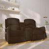 vidaXL Fauteuil inclinable porte-gobelets 2 places marron similicuir