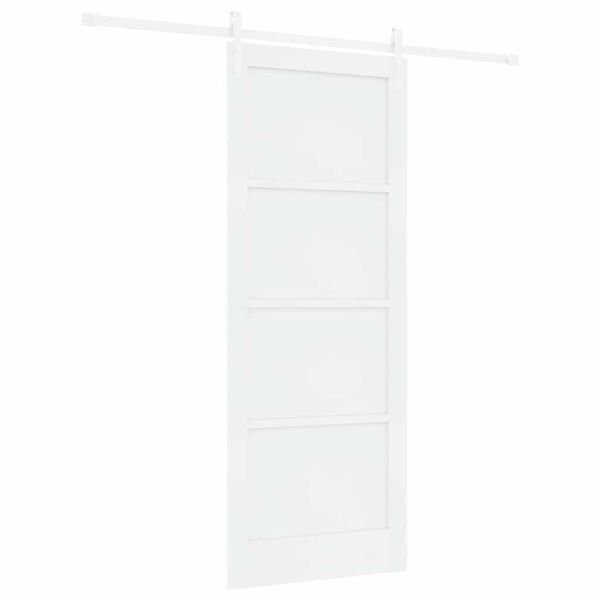vidaXL Porte coulissante Blanc 83 x 211 cm Pin massif