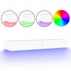 vidaXL Meuble TV avec lumi&egrave;res LED Blanc 120x35x15,5 cm