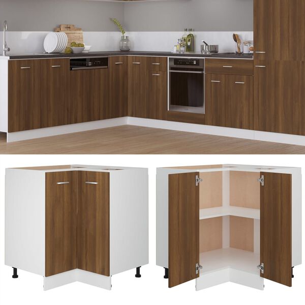 vidaXL Armoire de cuisine "Lyon" chêne marron bois d'ingénierie