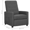 vidaXL Fauteuil Gris clair Tissu