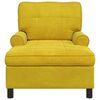 vidaXL Chaise longue avec coussin Jaune 91 x 157 x 91 cm Velours