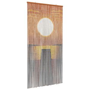 vidaXL Rideau de porte anti-insectes multicolore 200 x 100 cm Bambou