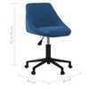 vidaXL Chaise pivotante de salle &agrave; manger Bleu Velours