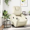 vidaXL Fauteuil inclinable Cr&egrave;me Similicuir