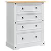 vidaXL Coffres de rangement avec tiroir Corona Blanc 92 x 48 x 114 cm