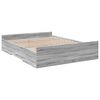 vidaXL Cadre de lit avec tiroirs sans matelas sonoma gris 140x200 cm