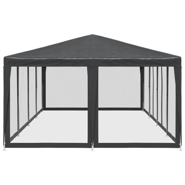 vidaXL Tente de fête avec 12 parois latérales maille anthracite 8x4 m