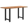 vidaXL Table de bar rectangulaire en bois massif de ch&ecirc;ne marron clair 180 x 80 x 92 cm