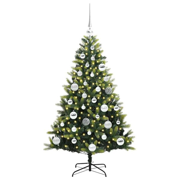 vidaXL Arbre de No&euml;l artificiel &agrave; charni&egrave;res 150 LED Vert 120 cm