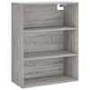 vidaXL Buffet haut Sonoma gris 69,5x34x180 cm Bois d'ing&eacute;nierie
