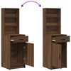 vidaXL Table de Toilette avec tiroir 2 pcs Marron 78.5 x 41 x 135 cm