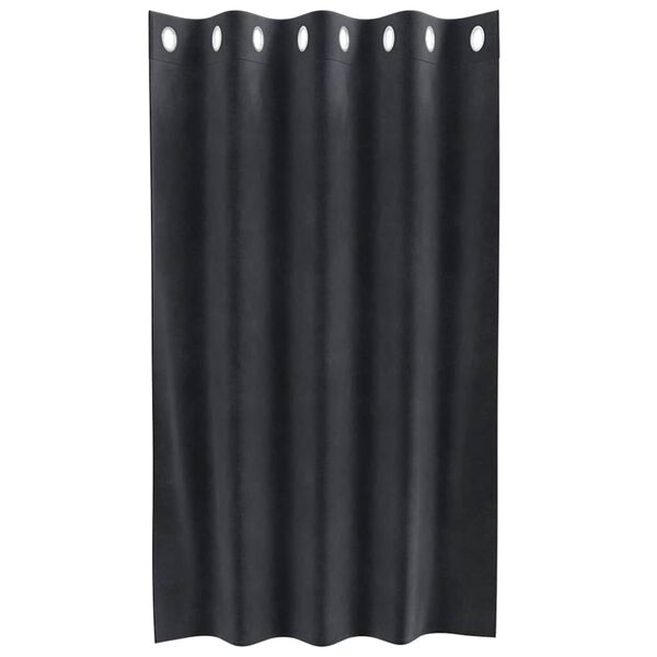 vidaXL Rideaux occultants 2 pcs Gris fonc&eacute; 140 x 140 cm Velours