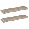 vidaXL Set de coussins de palette 2 pcs Taupe 150 x 40 x 8 cm