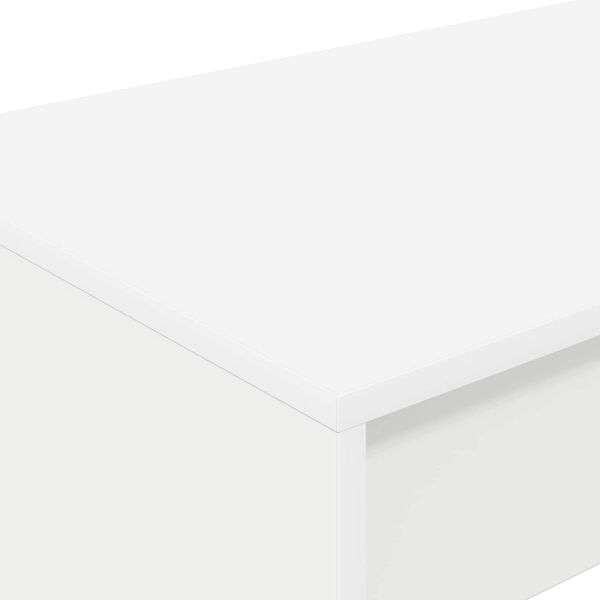 vidaXL Bureau de lit Blanc 100 x 45 x 75 cm Bois d'ing&eacute;nierie