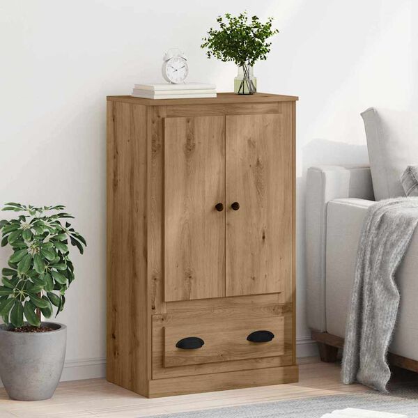 vidaXL Haut Armoire avec tiroir Ch&ecirc;ne artisanal 60 x 35,5 x 103,5 cm