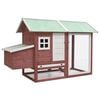 vidaXL Poulailler Moka 170x81x110 cm Bois de pin massif et sapin