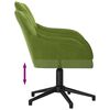 vidaXL Chaises pivotantes à manger lot de 2 Vert clair Velours
