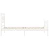 vidaXL Cadre de lit sans matelas blanc bois de pin massif