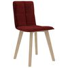 vidaXL Chaises &agrave; manger lot de 4 rouge bordeaux tissu