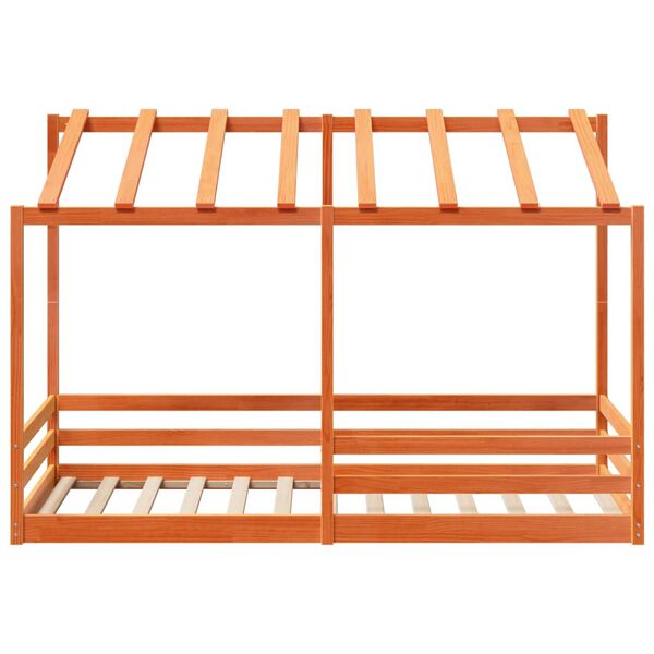 vidaXL Lit pour enfants sans matelas cire marron 100x200 cm pin massif